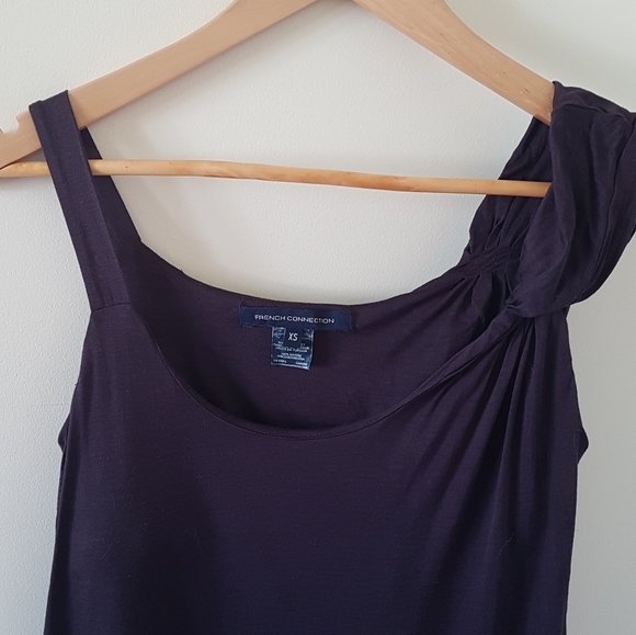 French Connection asymmetric brown flowy tank top - Picture 2 of 7